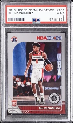 2019 PANINI HOOPS PREMIUM STOCK #206 RUI HACHIMURA ROOKIE RC PSA 9 - Image 1 of 2