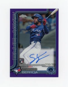 Steward Berroa 2025 Topps cromo púrpura refractor automático radiocontrol #216/250 - Imagen 1 de 2
