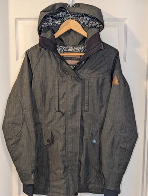 Abrigo de esquí DAKINE para mujer pequeño WEATHERBY chaqueta con capucha para nieve negro camuflaje snowboard Foto 1 de 4