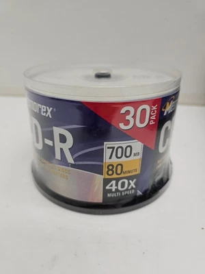 Memorex CD-R 30 Pack 700MB 80 Min 40x Recordable Blank Discs Sealed NOS Vtg - Image 1 of 4