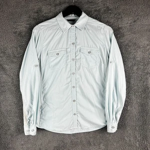 Camicia leggera manica lunga Marmot blu donna piccole tasche passeggio escursionismo - Foto 1 di 14