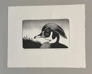 1976 Michigan State Duck Stamp and Print by Oscar Warbach - Picture 1 of 6