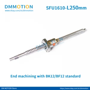 Tornillo de bola laminado SFU1610 250 mm C7 RM1610 mecanizado extremo de balón con BK12BF12 - Imagen 1 de 3
