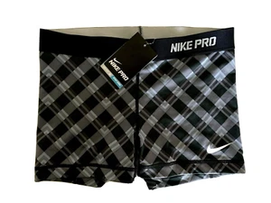 NEW! NIKE PRO [M] Women's 2.5" COMPRESSION Run/Gym Shorts-Black/Grey 575661-016 - Picture 1 of 3