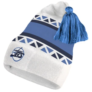 Men's Winnipeg Jets adidas White Reverse Retro 2.0 Pom Cuffed Knit Hat - Picture 1 of 2