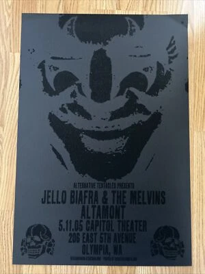 Jello Biafra Melvins Olympia Washington 2005 Clown Skull Original Concert Poster - Image 1 of 4