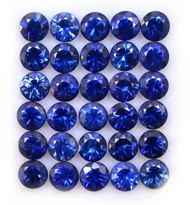 4 mm Natürlicher Blauer Saphir Rundschliff Posten 05 Stck. 1,41 cts Facettiert Lose Edelsteine - Bild 1 von 5