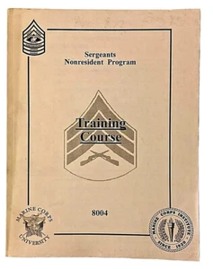 USMC MCI Marine Corps Institute 8004 Sargentos Educación Curso de Entrenamiento - Imagen 1 de 2