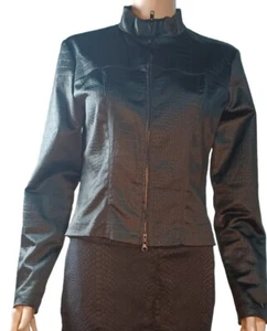 Vintage XOXO Women's Black Medium Jacket Full Zip Long Sleeve Polyester - Picture 1 of 6