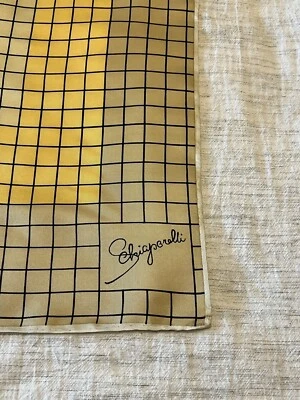 Bufanda de seda italiana RaRe VinTagE ELSA SCHIAPARELLI ITALIA ReTrO MoD Op-ArT 101 Foto 1 de 4