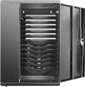 Fully Assembled Wall Mount Tablet Charging Station,Locking Security Cabinet - Picture 1 of 22