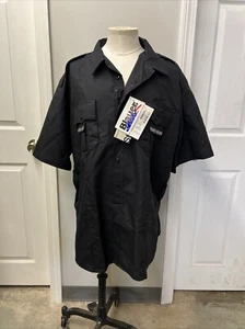 New Blauer Short Sleeve Dark Navy Police Uniform Shirt 8916 -3XL REG 19-19.5 - Picture 1 of 8