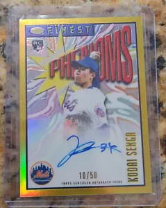 2023 Finest Flashbacks Kodai Senga Gold RC Auto 10/50 New York Mets Rookie - Picture 1 of 2