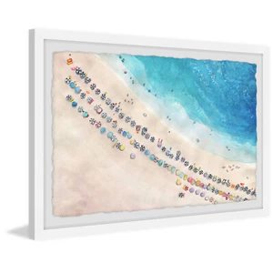 Marmont Hill Perfect Vacation Framed Painting Print 36x24 - Picture 1 of 6