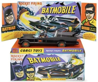 Corgi Toys Model Club 267  - Batmobile - Gloss Black 2024 + COA. - Image 1 of 4