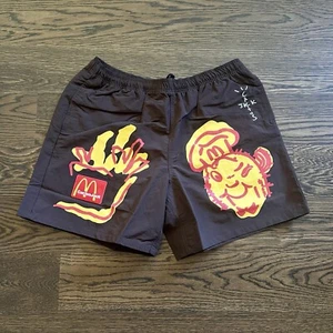 Pantaloncini Travis Scott CACTUS JACK x MCDONALDS Illustration II marroni taglia L NUOVI! - Foto 1 di 6
