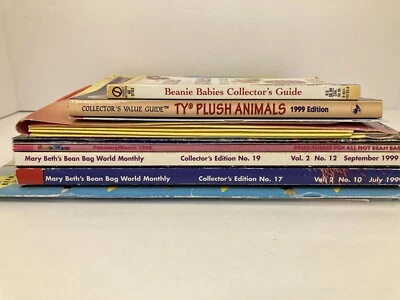 Lot of Beanie Baby Value Books, Magazines Official Members Stickers & More  - Image 1 of 4