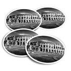 4x Round Stickers 10 cm - BW - Roman Colosseum Italy Rome  #41655