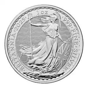 Großbritannien Britannia 1 oz 999 Silber 2025 Charles 2 Pounds - Bild 1 von 8