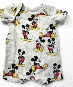 Pagliaccetto corto Disney bambino neonato NB grigio Topolino - Foto 1 di 4