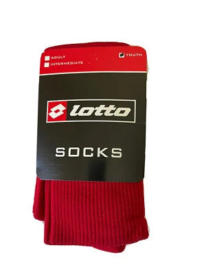 Calcetines rojos de fútbol Lotto Team deportivos para niños y niñas talla 6-8 Foto 1 de 2