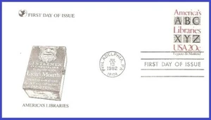USA3 #2015 U/A READERS DIGEST FDC Americas Libraries - Picture 1 of 1