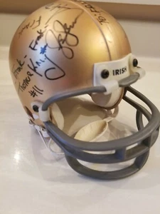 98' Autry Denson Notre Dame Team Signed football helmet Irish Career Rush Leader - Picture 1 of 7