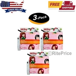 NUBY wasserdichte Tasche BPA frei bunt Blumenmädchen waschbar Nassbeutel (3er Pack) - Neu - Bild 1 von 4