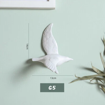 3D Ceramic Wall Mounted Swallows Nordic Bird Ornament Wall Hanging Decor UK - Image 1 of 4