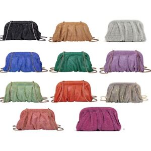 Evening Bag Pleated Lady Purse Party Wedding Clutches for Women Girl