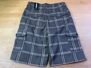 New Boy's Tony Hawk Bermuda Shorts Sz 8 Gray & White Plaid—Awesome Looking!!* - Picture 1 of 5