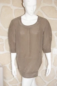 Blouse marron neuve taille L marque Soie pour Soi 100% soie (ch) - Imagen 1 de 3
