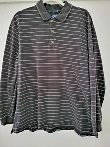 Callaway Golf Sport Herren Langarm Polo Golf Shirt Large schwarz gestreift - Bild 1 von 11