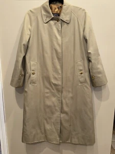 BURBERRY LONDON Vintage Lined Trench Coat, Size 8 Petite, Beige, Good Condition - Picture 1 of 9