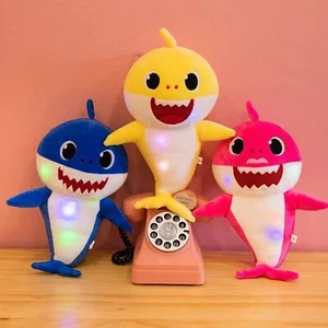 Baby Shark Luminous Singing Plush Doll Stuffed Soft Toy Doll Puppet Kids Gifts - Picture 1 of 18