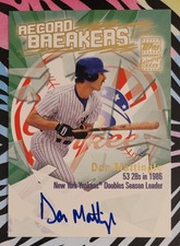 Don Mattingly 2003 Topps Record  Breakers AUTOGRAPH RBR-DM SSP - YANKEES LEGEND