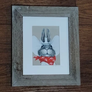 City Cowboy Rabbit Hand signed Olga Sugden Golden Egg Studio - Picture 1 of 9
