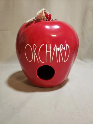 Birdhouse Rae Dunn By Magenta Red Apple Birdhouse Ceramic ORCHARD NWT Cover