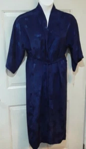 Vintage Womens Robe, California Dynasty Blue, Belted - Picture 1 of 8