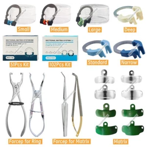 Dental Matrix Bands Ring Sectional Matrice Clamp Fit Garrison Palodent V3 System - Picture 1 of 31
