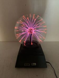 Vtg Spencer Plasma Ball SOUND SENSITIVE! Light 8” Tesla Globe Touch Lamp