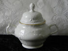 Rosenthal Classic Germany Embossed Sanssouci Ivory Sugar Bowl With Lid Gold Trim