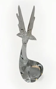 Vintage Enesco Clear Art Glass Tall Reindeer Deer Figurine 9” Holiday Decor. NIB - Picture 1 of 5