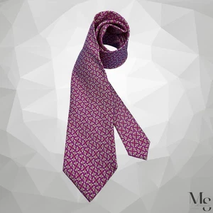 VASSI COUTURE 7 Fold Pink Bee Print Silk Tie Made In Italy 60”-3.75” EX COND - Picture 1 of 6