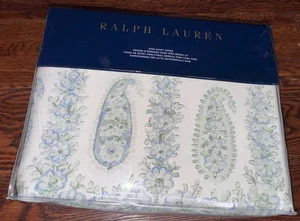 New Ralph Lauren CAMILE Sage Chambray Paisley Floral Duvet Cover - King - Picture 1 of 8