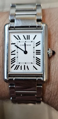 Cartier 4323 Tank Stainless Steel Watch 100% Authentic - Image 1 of 4