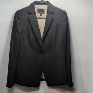 Banana Republic Classic Fit Black Single Button Blazer Jacket Polyester Size 0 - Picture 1 of 8