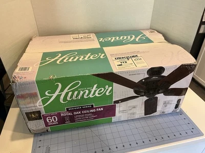 NEW HUNTER Royal Oak 60” Indoor Ceiling Fan Designer Series Remote Light 50466 - Image 1 of 4