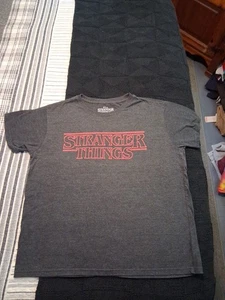 Netflix Stranger Things Youth Unisex T Shirt Large Gray and Red Boy Girl Teens - Picture 1 of 4