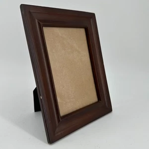 Vintage Brown Wood 4x6 Picture Frame Tabletop or Wall Display Glass Front - Picture 1 of 6
